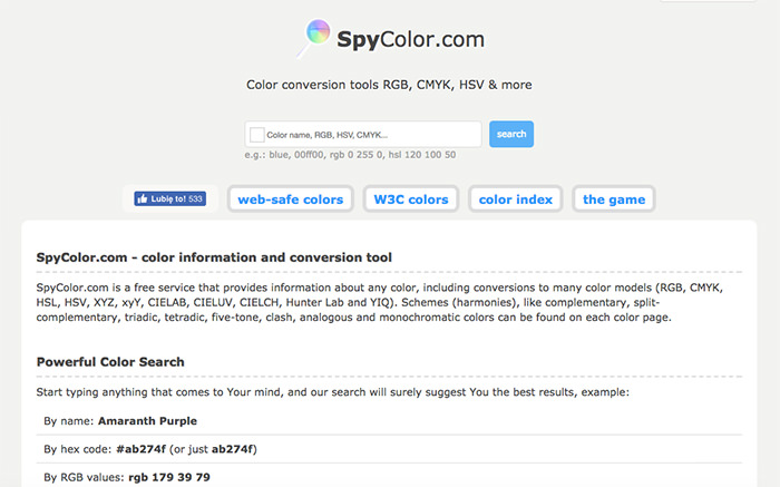 ابزار رنگی SpyColor.com 