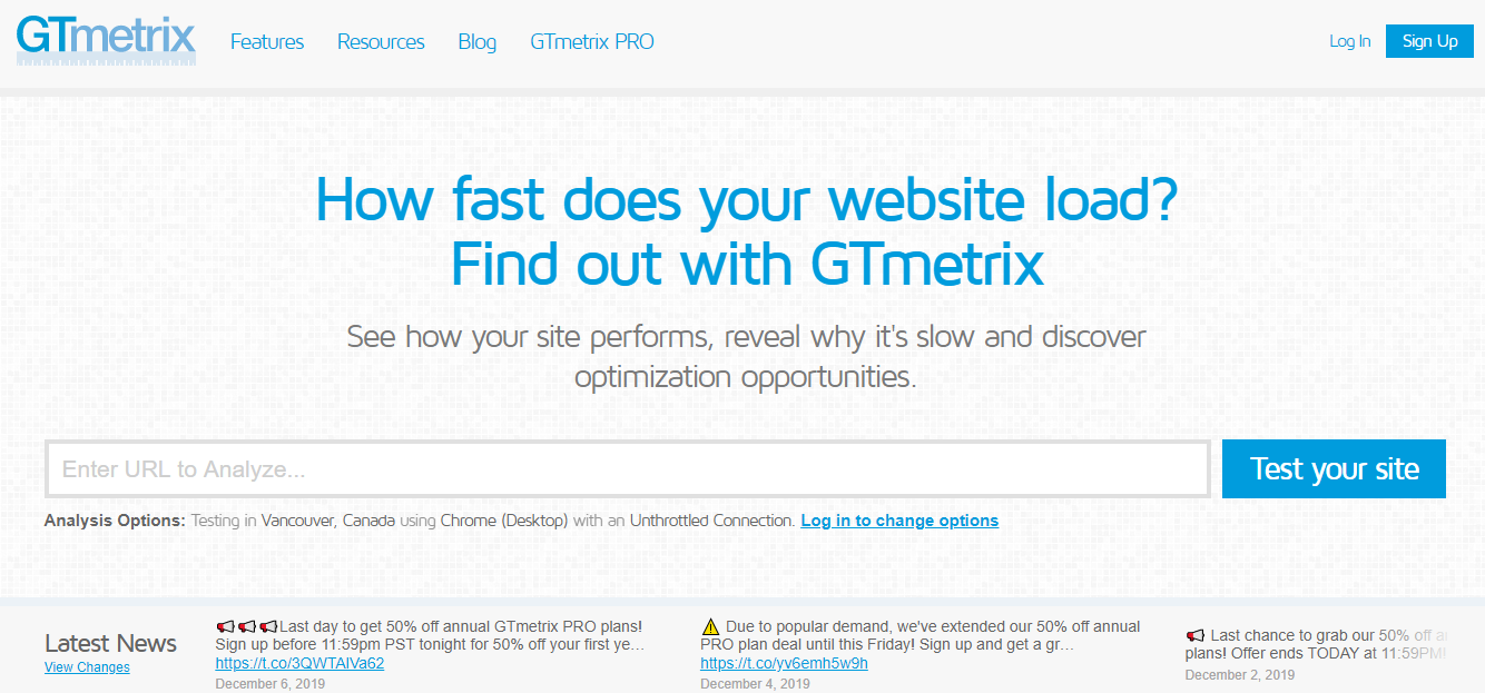 سایت GTMetrix